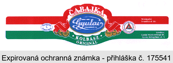 ČABAJKA  Gyulai KOLBÁSZ ORIGINAL