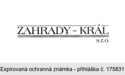 ZAHRADY - KRÁL s.r.o.