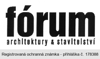 fórum architektury & stavitelství