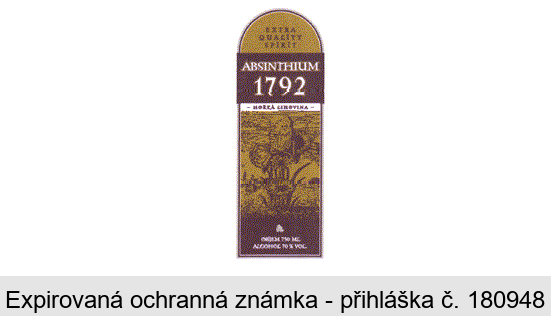 ABSINTHIUM 1792 hořká lihovina