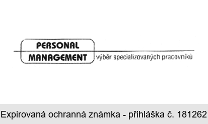 PERSONAL MANAGEMENT výběr specializovaných pracovníků