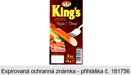 SaGa PREMIUM King's Jemné krůtí párky Uzené