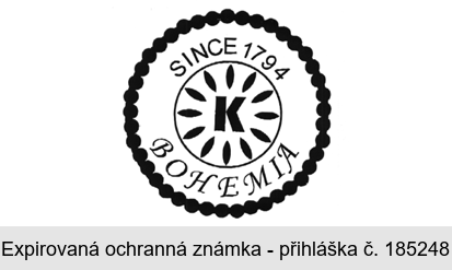 K SINCE 1794 BOHEMIA