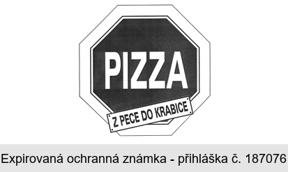 PIZZA Z PECE DO KRABICE