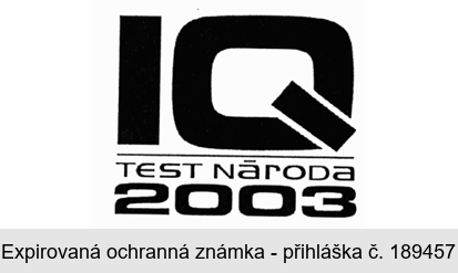 IQ TEST NÁRODA 2003