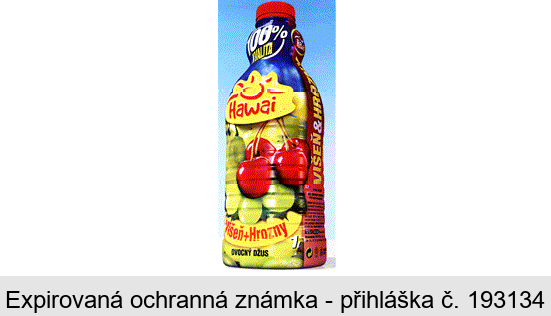 100% KVALITA Hawai  Višeň + Hrozny  OVOCNÝ DŽUS