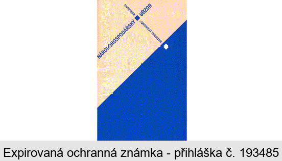 NÁRODOHOSPODÁŘSKÝ OBZOR NATIONAL ECONOMIC HORIZONS