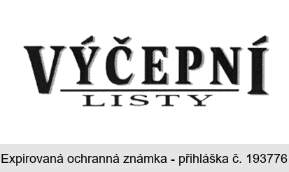 VÝČEPNÍ LISTY