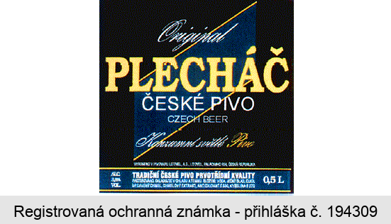 Original PLECHÁČ ČESKÉ PIVO CZECH BEER KONZUMNÍ SVĚTLÉ PIVO