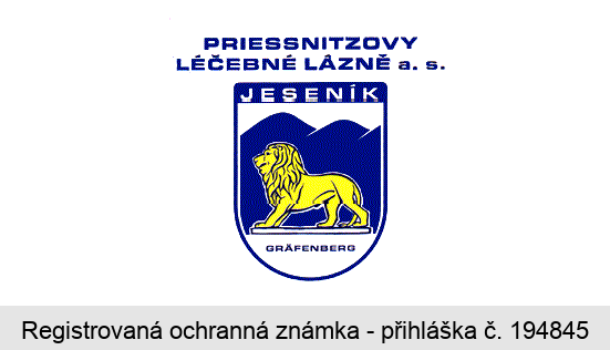 PRIESSNITZOVY LÉČEBNÉ LÁZNĚ a.s.  JESENÍK  GRÄFENBERG