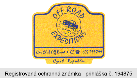 OFF ROAD EXPEDITIONS,  Car Club Off Road . CZ 602 299299 Czech Republic