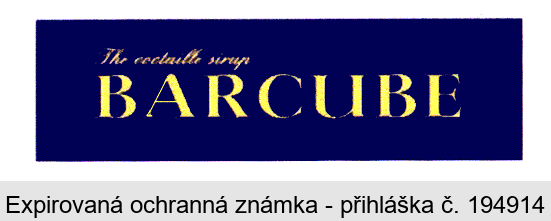 The coctaille sirup BARCUBE