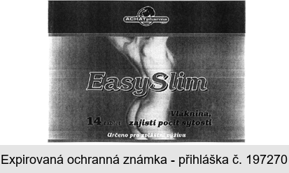 ACHÁTpharma s.r.o. EasySlim 14 tablet Vláknina, zajistí pocit sytosti Určeno pro zvláštní výživu