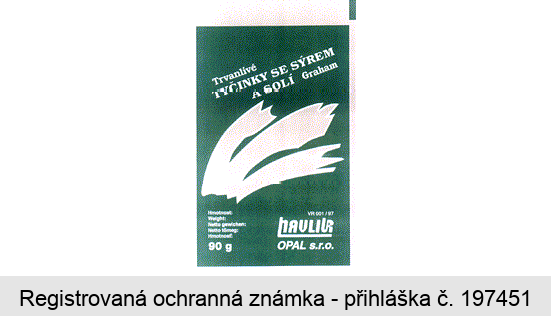 Trvanlivé TYČINKY SE SÝREM A SOLÍ Graham, havlik OPAL s.r.o.