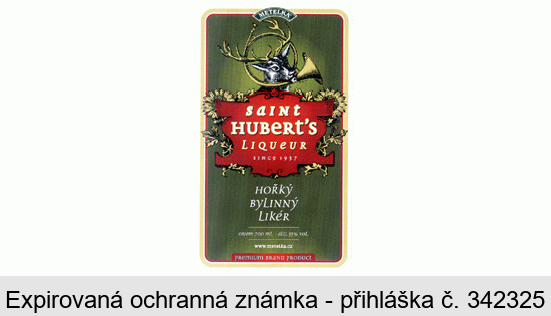 saint HUBERT' S LIQUEUR HOŘKÝ BYLINNÝ LIKÉR