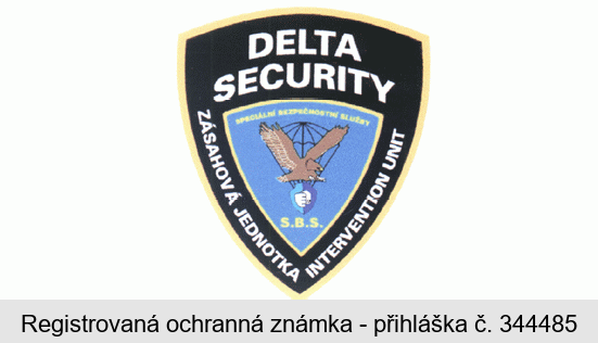 DELTA SECURITY SPECIÁLNÍ BEZPEČNOSTNÍ SLUŽBY S. B. S. ZÁSAHOVÁ JEDNOTKA INTERVENTION UNIT