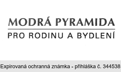 MODRÁ PYRAMIDA PRO RODINU A BYDLENÍ