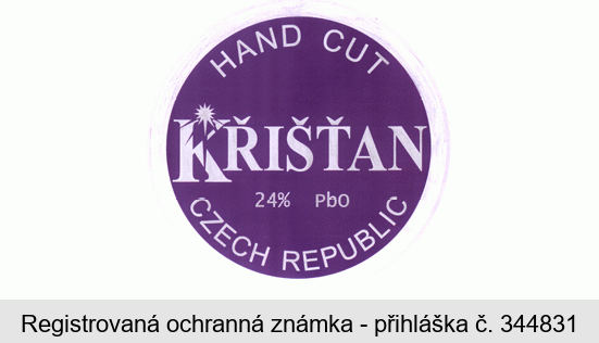 HAND CUT KŘIŠŤAN 24% PbO CZECH REPUBLIC