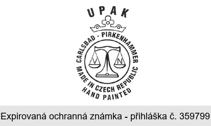 UPAK CARLSBAD - PIRKENHAMMER MADE IN CZECH REPUBLIC HAND PAINTED