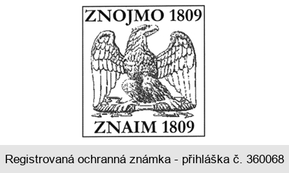 ZNOJMO 1809 ZNAIM 1809