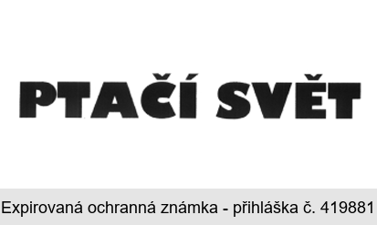 PTAČÍ SVĚT