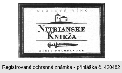 NITRIANSKE KNIEŽA STOLOVÉ VÍNO BIELE POLOSLADKÉ