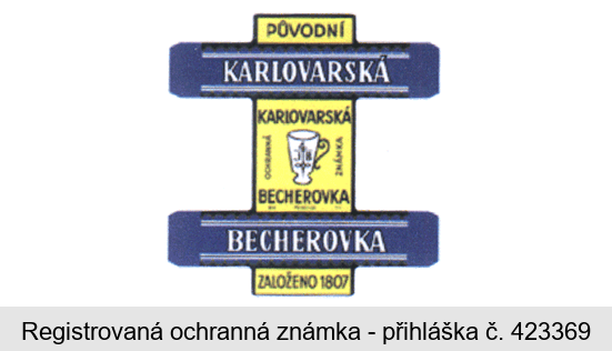 KARLOVARSKÁ BECHEROVKA PŮVODNÍ KARLOVARSKÁ BECHEROVKA ZALOŽENO 1807