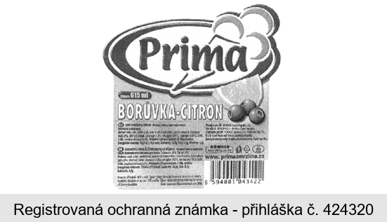 Prima  BORŮVKA-CITRON