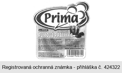 Prima  S PŘÍCHUTÍ RUMOVÁ PRALINKA