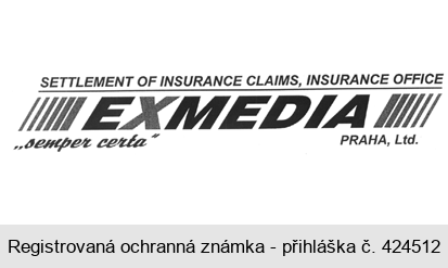 SETTLEMENT OF INSURANCE CLAIMS, INSURANCE OFFICE EXMEDIA "semper certa" PRAHA, Ltd.