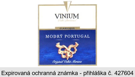 VINIUM  Velké Pavlovice CLASSIQUE MODRÝ PORTUGAL Originál Velká Morava