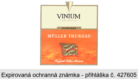 VINIUM  Velké Pavlovice CLASSIQUE MÜLLER THURGAU Originál Velká Morava