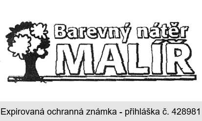Barevný nátěr MALÍŘ