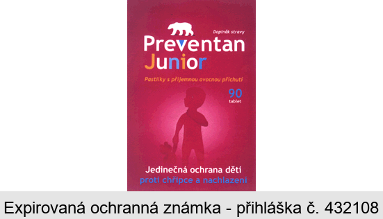 Preventan Junior Pastilky s příjemnou ovocnou příchutí Jedinečná ochrana dětí proti chřipce a nachlazení