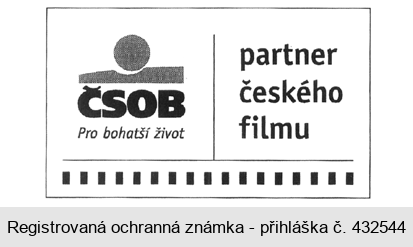 ČSOB Pro bohatší život partner českého filmu