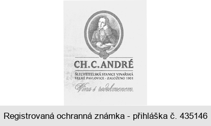 CH.C.ANDRÉ ŠLECHTITELSKÁ STANICE VINAŘSKÁ VELKÉ PAVLOVICE - ZALOŽENO 1901 Vína s rodokmenem.