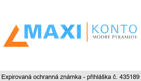 MAXI KONTO MODRÉ PYRAMIDY