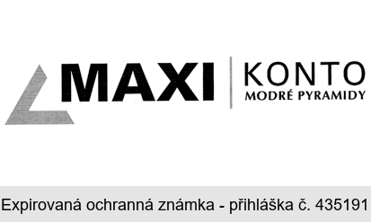 MAXI KONTO MODRÉ PYRAMIDY