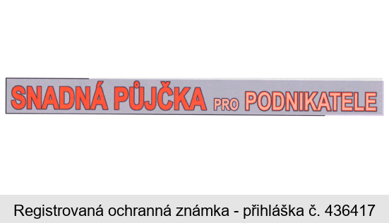 SNADNÁ PŮJČKA PRO PODNIKATELE