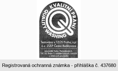 KVALITNÍ PRANÍ QUALITY WASHING