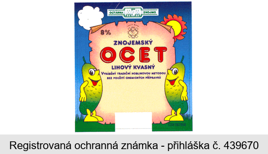 OCTÁRNA ZNOJMO  8% ZNOJEMSKÝ OCET LIHOVÝ KVASNÝ