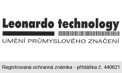 Leonardo technology UMĚNÍ PRŮMYSLOVÉHO ZNAČENÍ