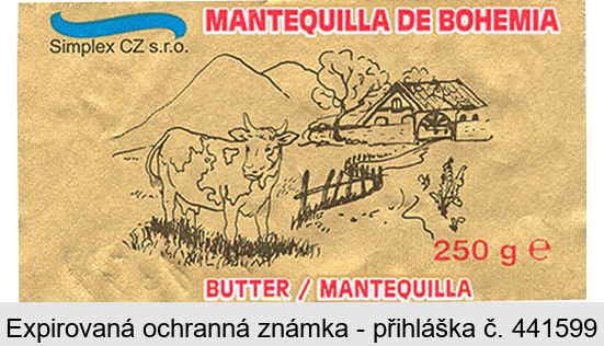 Simplex CZ s.r.o. MANTEQUILLA DE BOHEMIA BUTTER / MANTEQUILLA