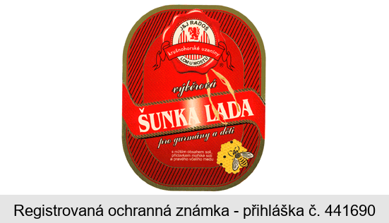 J & J RADOŠ krušnohorské uzeniny LOM U MOSTU výběrová ŠUNKA LADA pro gurmány a děti