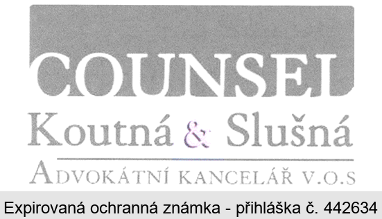 COUNSEL Koutná & Slušná ADVOKÁTNÍ KANCELÁŘ v. o. s.