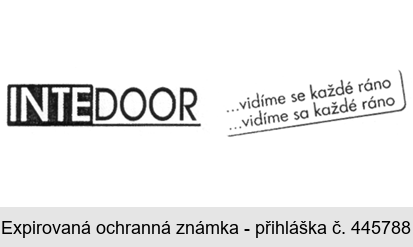 INTEDOOR ...vidíme se každé ráno ...vidíme sa každé ráno