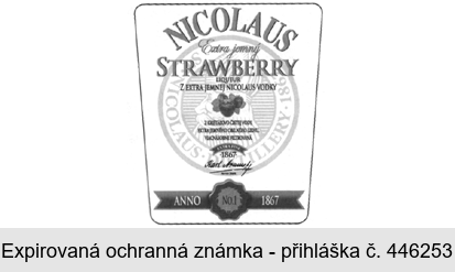 NICOLAUS STRAWBERRY LIQUEUR Extra jemný