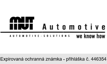 MUT Automotive AUTOMOTIVE - SOLUTIONS we know how