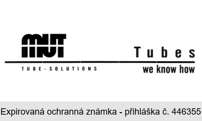 MUT Tubes TUBE - SOLUTIONS we know how