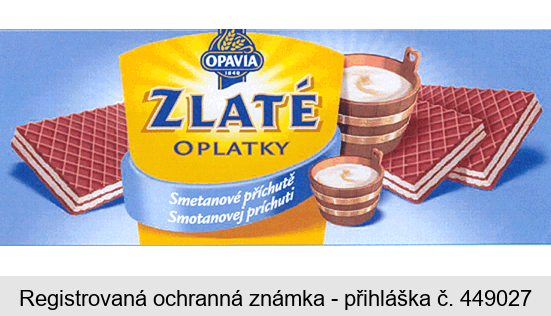 ZLATÉ OPLATKY Smetanové příchutě OPAVIA